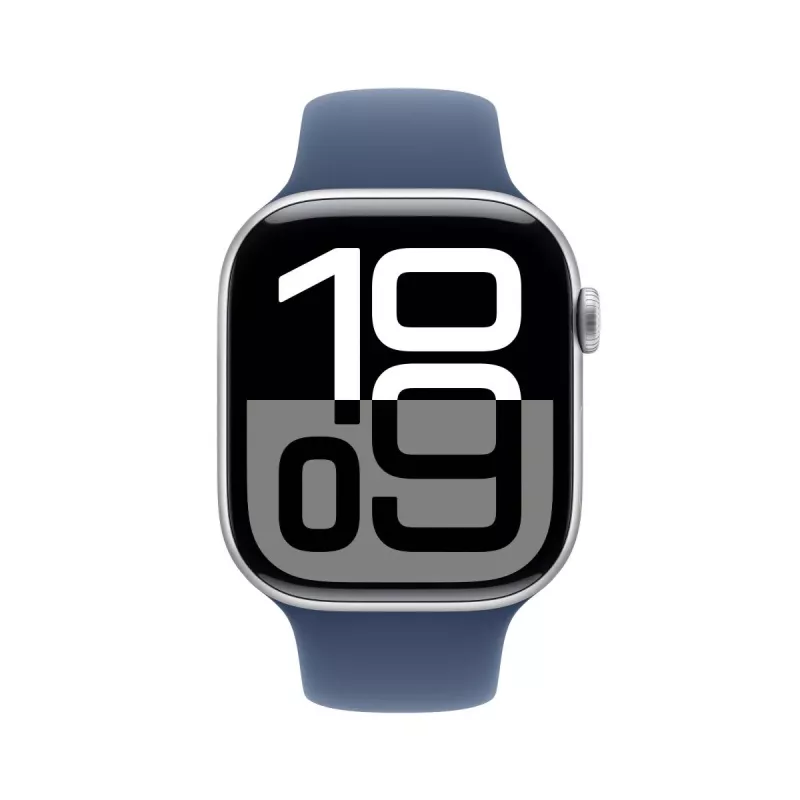 APPLE Watch Series 10 GPS + Cellular 46mm cassa in alluminio argento con cinturino Sport Denim - M/L