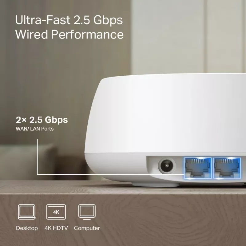 TP-Link BE3600 sistema Mesh Wi-Fi 7 per tutta la casa, 2.5G Multi Gigabit