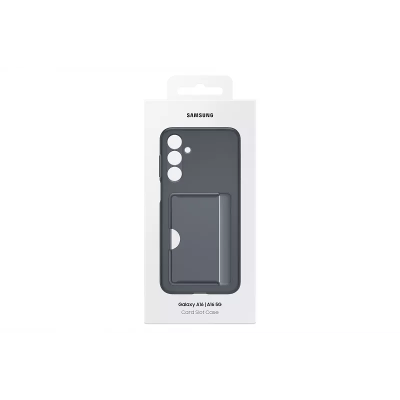 Samsung EF-OA166TBEGWW custodia con tasca portacarte per Galaxy A16 / A16 5G, in TPU, nera