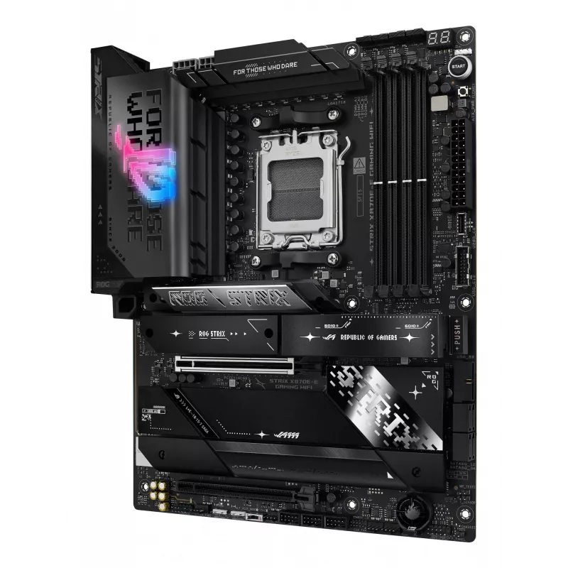 Scheda madre ASUS ROG STRIX X870E-E GAMING WIFI ATX, AMD X870E, Socket AM5, DDR5, 4 DIMM, Wi‑Fi 7, Bluetooth 5.4, 5Gb LAN