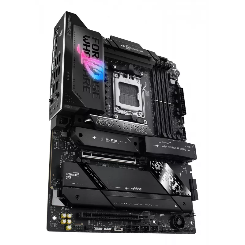 Scheda madre ASUS ROG STRIX X870E-E GAMING WIFI ATX, AMD X870E, Socket AM5, DDR5, 4 DIMM, Wi‑Fi 7, Bluetooth 5.4, 5Gb LAN