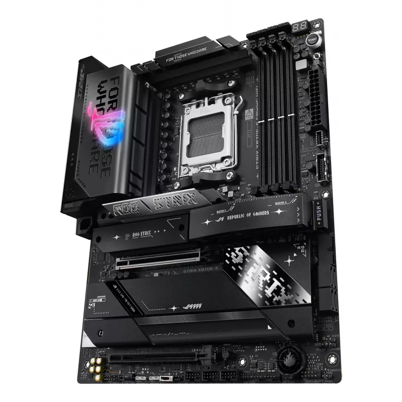 Scheda madre ASUS ROG STRIX X870E-E GAMING WIFI ATX, AMD X870E, Socket AM5, DDR5, 4 DIMM, Wi‑Fi 7, Bluetooth 5.4, 5Gb LAN