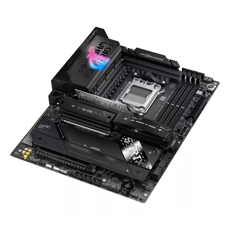 Scheda madre ASUS ROG STRIX X870E-E GAMING WIFI ATX, AMD X870E, Socket AM5, DDR5, 4 DIMM, Wi‑Fi 7, Bluetooth 5.4, 5Gb LAN