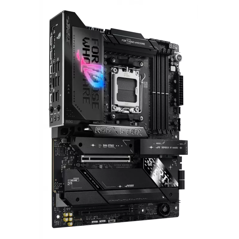 Scheda madre ASUS ROG STRIX X870E-E GAMING WIFI ATX, AMD X870E, Socket AM5, DDR5, 4 DIMM, Wi‑Fi 7, Bluetooth 5.4, 5Gb LAN