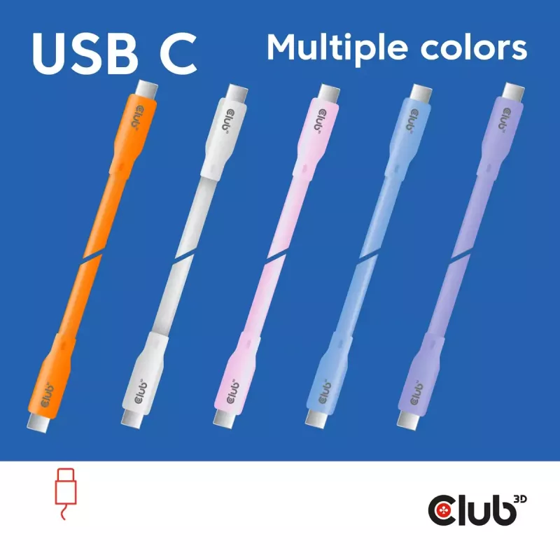 Cavo USB-C CLUB3D CAC-3004 2m viola