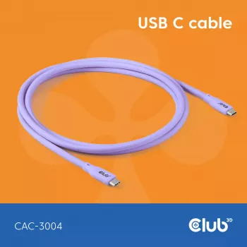 Cavo USB-C CLUB3D CAC-3004 2m viola