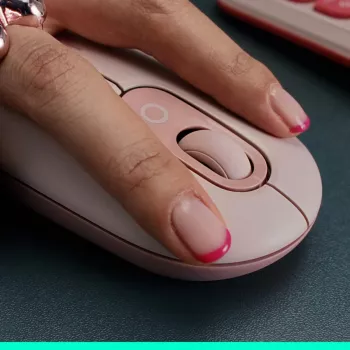 LOGITECH Pop Mouse - Emoji personalizzabili - Wireless - rosa