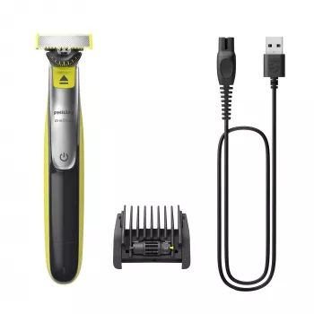 Rasoio a lamina Philips OneBlade 360 QP2734/23 — 1 lama, ricaricabile Li-Ion, 60 min. di autonomia, verde/grigio