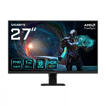 GIGABYTE GS27FA monitor gaming 27 pollici FHD – 1920 x 1080, 180 Hz, 1 ms, 300 cd/m², FreeSync, compatibile HDR, HDMI 2.0