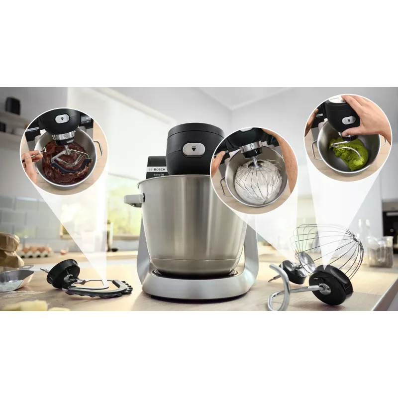 Robot da cucina Bosch Serie 6 MUMS6ZS17 1600 W 5,5 L nero, acciaio inox