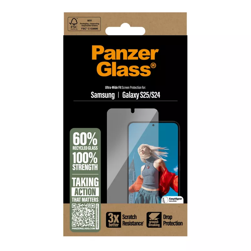 PanzerGlass ® pellicola protettiva Samsung Galaxy S25 | S24 | Ultra-Wide Fit