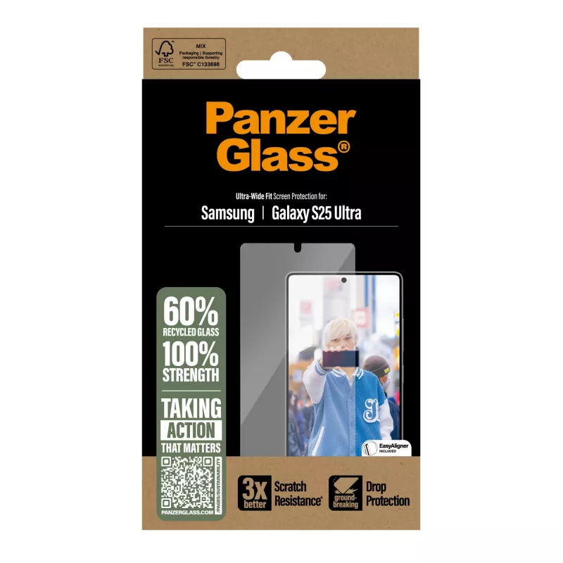 PanzerGlass ® pellicola protettiva Samsung Galaxy S25 Ultra | Ultra-Wide Fit