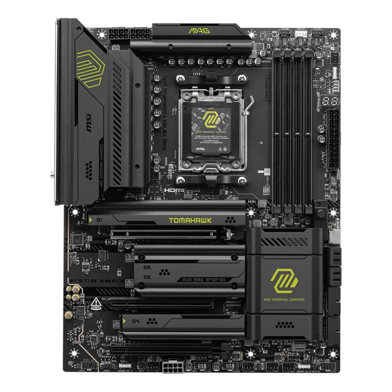 Scheda madre MSI MAG X870E TOMAHAWK WIFI — AMD X870E, Socket AM5, ATX, 4x DDR5 DIMM, 4x M.2, Wi‑Fi, 5Gb Ethernet