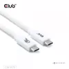 Club3D CAC-1572 cavo certificato USB 80 Gbps, da USB-C a USB-C, 240 W PD, 8K240Hz, 1,2 m, bianco