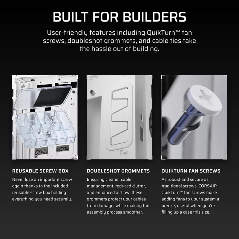 Case PC CORSAIR - 5000T Mid-Tower High-Performance - bianco