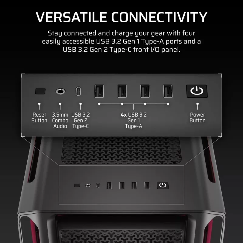 Case PC CORSAIR - Icue Link 5000t Lx RGB Mid-Tower High-Performance