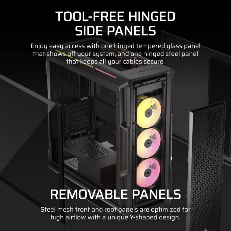 Case PC CORSAIR - Icue Link 5000t Lx RGB Mid-Tower High-Performance