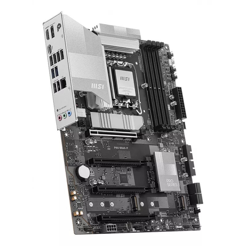 Scheda madre MSI PRO B860-P — Intel B860, LGA 1851, ATX, DDR5, 4 DIMM, 3×M.2, 5Gb LAN, HDMI 2.1