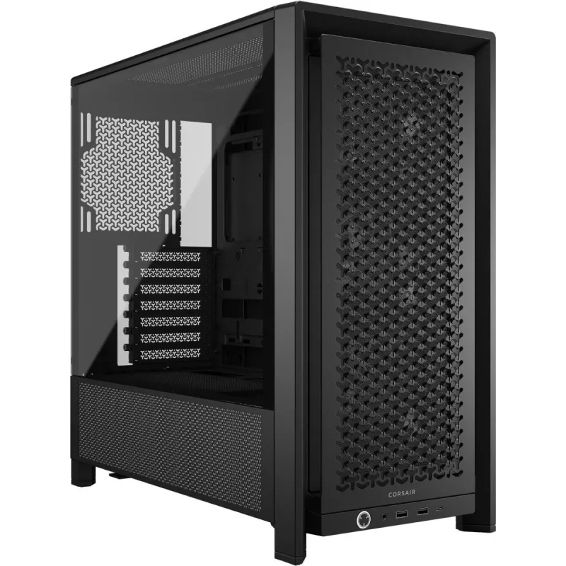 Case PC CORSAIR FRAME 4000D RS Midi Tower — nero, supporto EATX, vetro temperato, USB-C, 3 ventole frontali da 120 mm