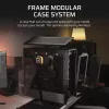 Case PC CORSAIR FRAME 4000D RS Midi Tower — nero, supporto EATX, vetro temperato, USB-C, 3 ventole frontali da 120 mm