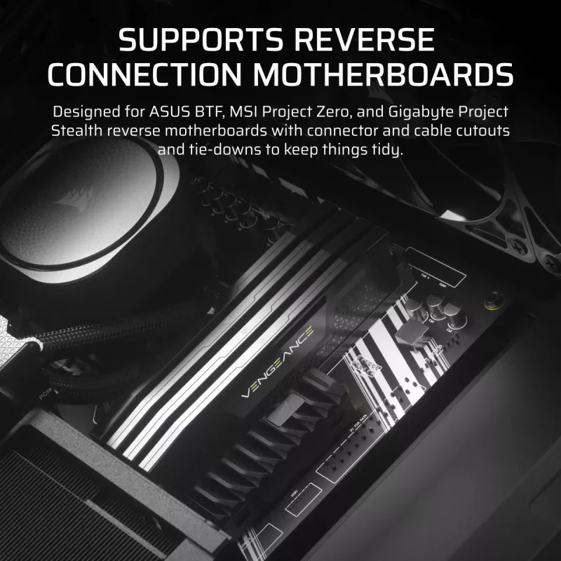 Case PC CORSAIR FRAME 4000D RS Midi Tower — nero, supporto EATX, vetro temperato, USB-C, 3 ventole frontali da 120 mm
