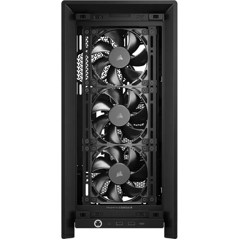 Case PC CORSAIR FRAME 4000D RS Midi Tower — nero, supporto EATX, vetro temperato, USB-C, 3 ventole frontali da 120 mm