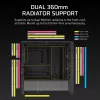 Case PC CORSAIR FRAME 4000D RS Midi Tower — nero, supporto EATX, vetro temperato, USB-C, 3 ventole frontali da 120 mm