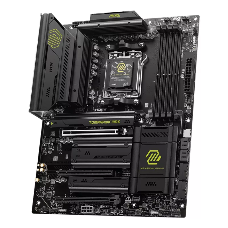 Scheda madre MSI MAG B850 TOMAHAWK MAX WIFI — AMD B850, socket AM5, ATX, DDR5, 4×M.2, Wi-Fi 7, LAN 5Gb, audio 7.1
