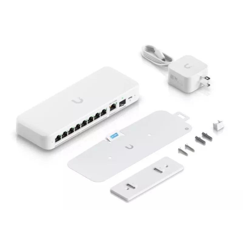 Switch managed UBIQUITI UniFi Flex 2.5G USW-FLEX-2.5G-8 — 8× 2.5G RJ-45, 1× 10G SFP+, L2, 60 Gbit/s