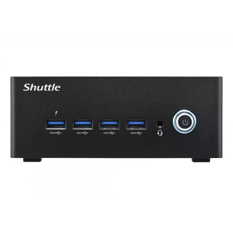 Shuttle Nano PC NA10H7, AMD Ryzen™ 7-8845HS APU, Radeon780M, 2xHDMI, 2xUSB-C 4.0(DP), 2x2.5Gbit LAN, funzionamento continuo 24/7, incl. VESA