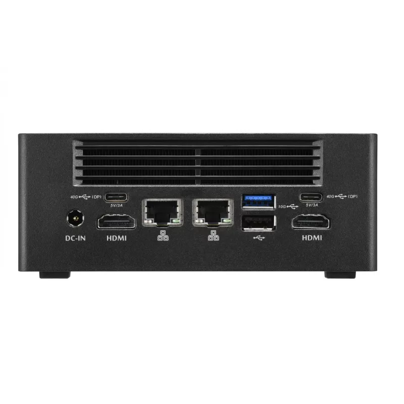 Shuttle Nano PC NA10H7, AMD Ryzen™ 7-8845HS APU, Radeon780M, 2xHDMI, 2xUSB-C 4.0(DP), 2x2.5Gbit LAN, funzionamento continuo 24/7, incl. VESA