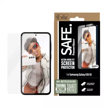 PanzerGlass SAFE. by ® pellicola protettiva display Samsung Galaxy A36 5G | Ultra-Wide Fit con EasyAligner
