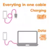 Club 3D CAC-3010 cavo con perline da USB-C a USB-C, 2 m, PD 60 W, 480 Mbps, rosa