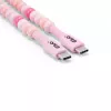 Club 3D CAC-3010 cavo con perline da USB-C a USB-C, 2 m, PD 60 W, 480 Mbps, rosa