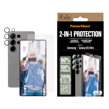 PanzerGlass ® pacchetto protezione 2-in-1 per Samsung Galaxy S25 Ultra