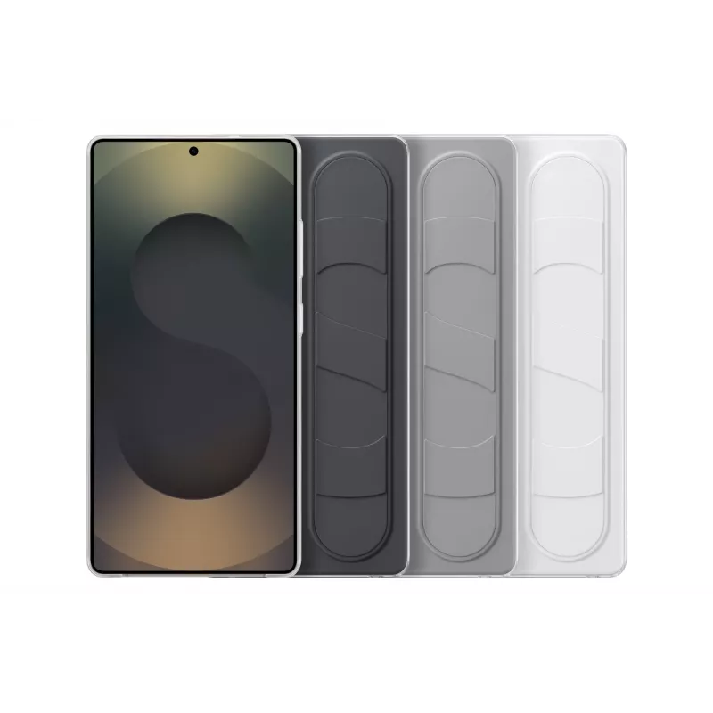 Samsung EF-GS938CJEGWW Standing Grip Case per Galaxy S25 Ultra, silicone, grigia
