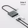 Hub USB Type-C TP-Link UH3020C — 3 porte (HDMI, USB-A, USB-C), 5 Gbit/s, HDMI 4K@60Hz, PD fino a 100W, alluminio, cavo 0,18 m