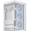 Case PC ASUS A31 Plus TG ARGB WHITE Midi Tower — ATX, vetro temperato, ARGB, 3x120mm + 1x120mm ventole, GPU 38 cm, dissipatore CPU 165 mm