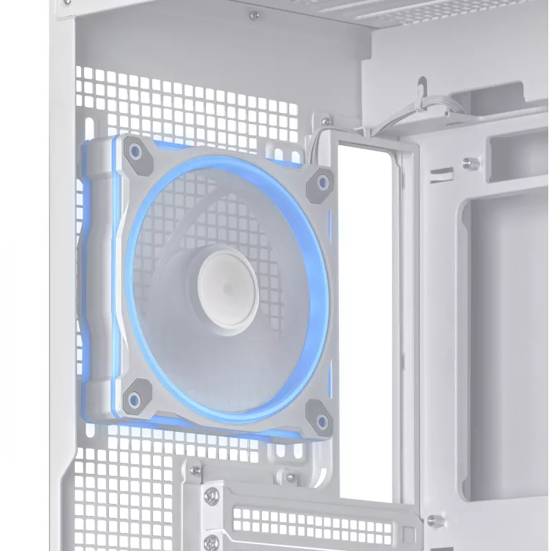 Case PC ASUS A31 Plus TG ARGB WHITE Midi Tower — ATX, vetro temperato, ARGB, 3x120mm + 1x120mm ventole, GPU 38 cm, dissipatore CPU 165 mm