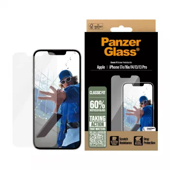 PanzerGlass ® Pellicola protettiva per display iPhone 17e | 16e | 14 | 13 | 13 Pro | Classic Fit con EasyAligner