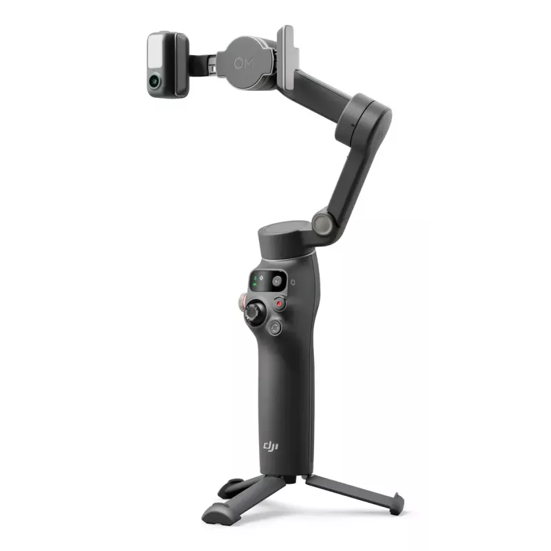 DJI Osmo Mobile 7P gimbal per smartphone, stabilizzazione a 3 assi, ActiveTrack 7.0, asta telescopica, Bluetooth 5.3, grigio scuro