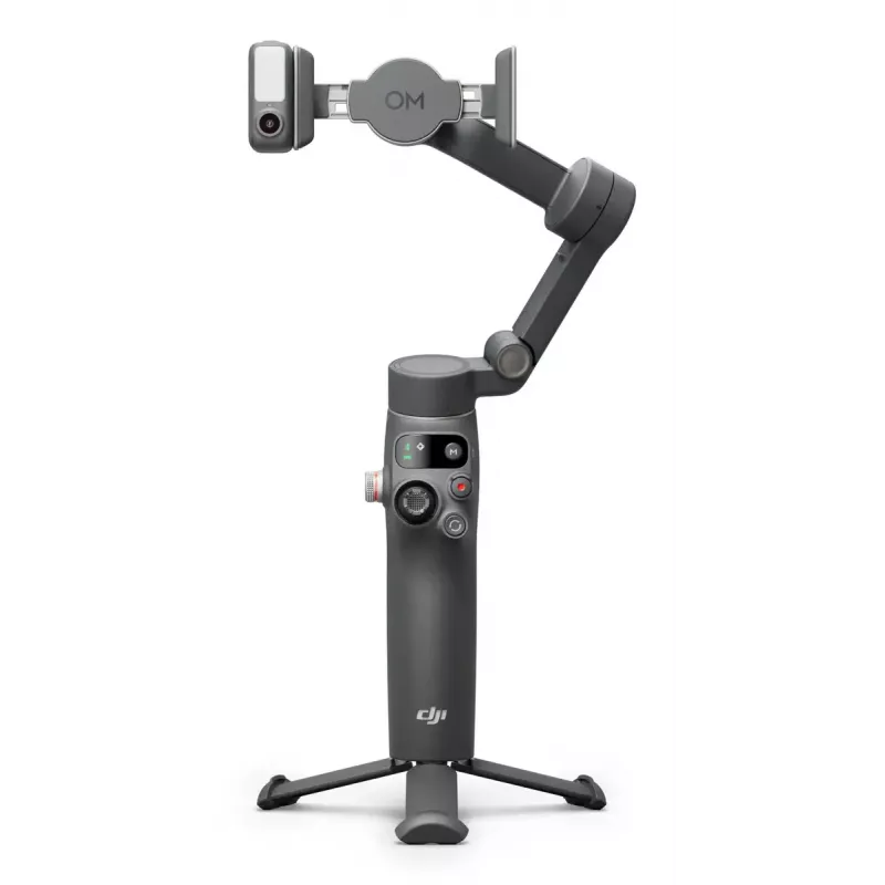 DJI Osmo Mobile 7P gimbal per smartphone, stabilizzazione a 3 assi, ActiveTrack 7.0, asta telescopica, Bluetooth 5.3, grigio scuro