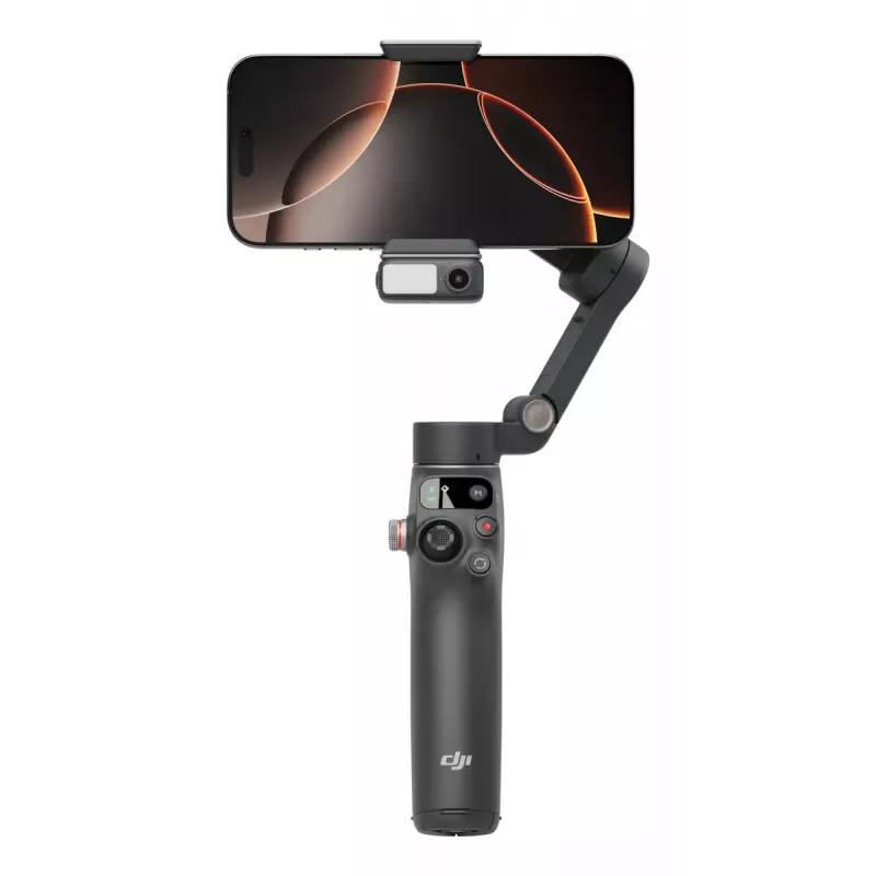DJI Osmo Mobile 7P gimbal per smartphone, stabilizzazione a 3 assi, ActiveTrack 7.0, asta telescopica, Bluetooth 5.3, grigio scuro