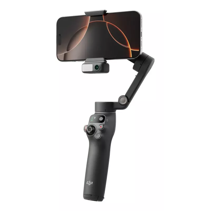 DJI Osmo Mobile 7P gimbal per smartphone, stabilizzazione a 3 assi, ActiveTrack 7.0, asta telescopica, Bluetooth 5.3, grigio scuro