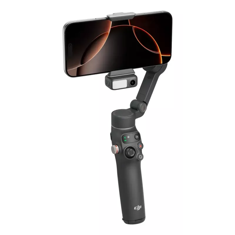 DJI Osmo Mobile 7P gimbal per smartphone, stabilizzazione a 3 assi, ActiveTrack 7.0, asta telescopica, Bluetooth 5.3, grigio scuro