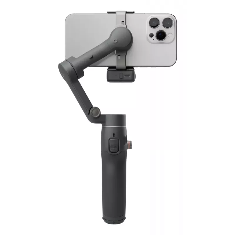 DJI Osmo Mobile 7P gimbal per smartphone, stabilizzazione a 3 assi, ActiveTrack 7.0, asta telescopica, Bluetooth 5.3, grigio scuro