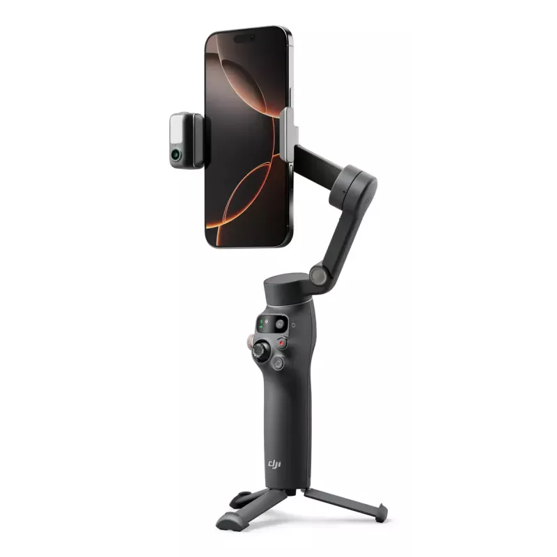 DJI Osmo Mobile 7P gimbal per smartphone, stabilizzazione a 3 assi, ActiveTrack 7.0, asta telescopica, Bluetooth 5.3, grigio scuro