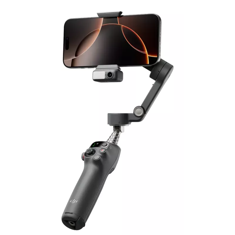 DJI Osmo Mobile 7P gimbal per smartphone, stabilizzazione a 3 assi, ActiveTrack 7.0, asta telescopica, Bluetooth 5.3, grigio scuro