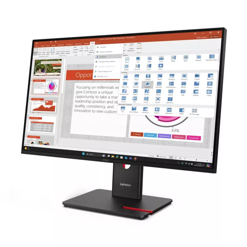 Monitor Lenovo ThinkVision T27-40 27 pollici LED Full HD 1920 x 1080
