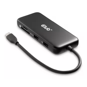 Dock portatile CLUB3D 8-1 USB Type-C® 10Gbps su HDMI™ e DisplayPort™ 8K30Hz PD max. 100Watt